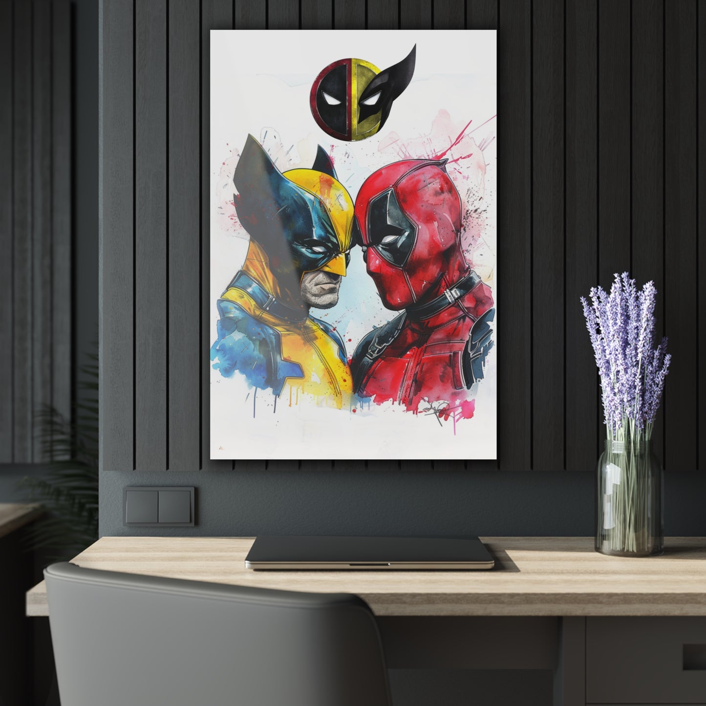 Regenerative Adversaries, Fan Concept Style, Wolverine and Dead Pool, Acrylic Wall Art