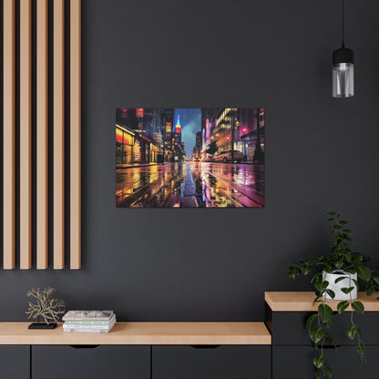 Wet City Canvas Art