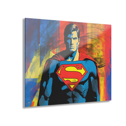 Retro Superman, Pop culture, Fan concept Style, Acrylic Wall Art