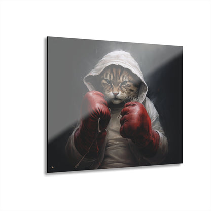 Gritty Kitty, No Background, Cat, Animal Concept Style, Acrylic Wall Art