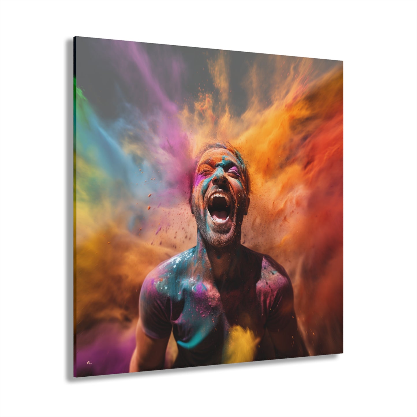 Happiness, Colorsplash Concept, human emotion, Acrylic Wall Art