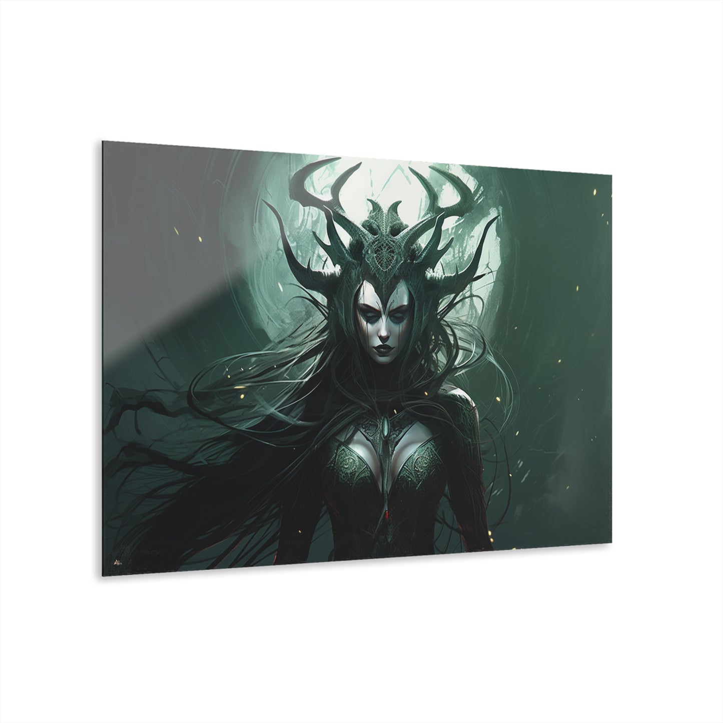 Hela, goddess of death, Norse Mythology, concept style, Acrylic Wall Art