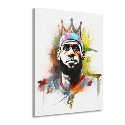 King James, Basketball Fan, Color splash, Acrylic Wall Art