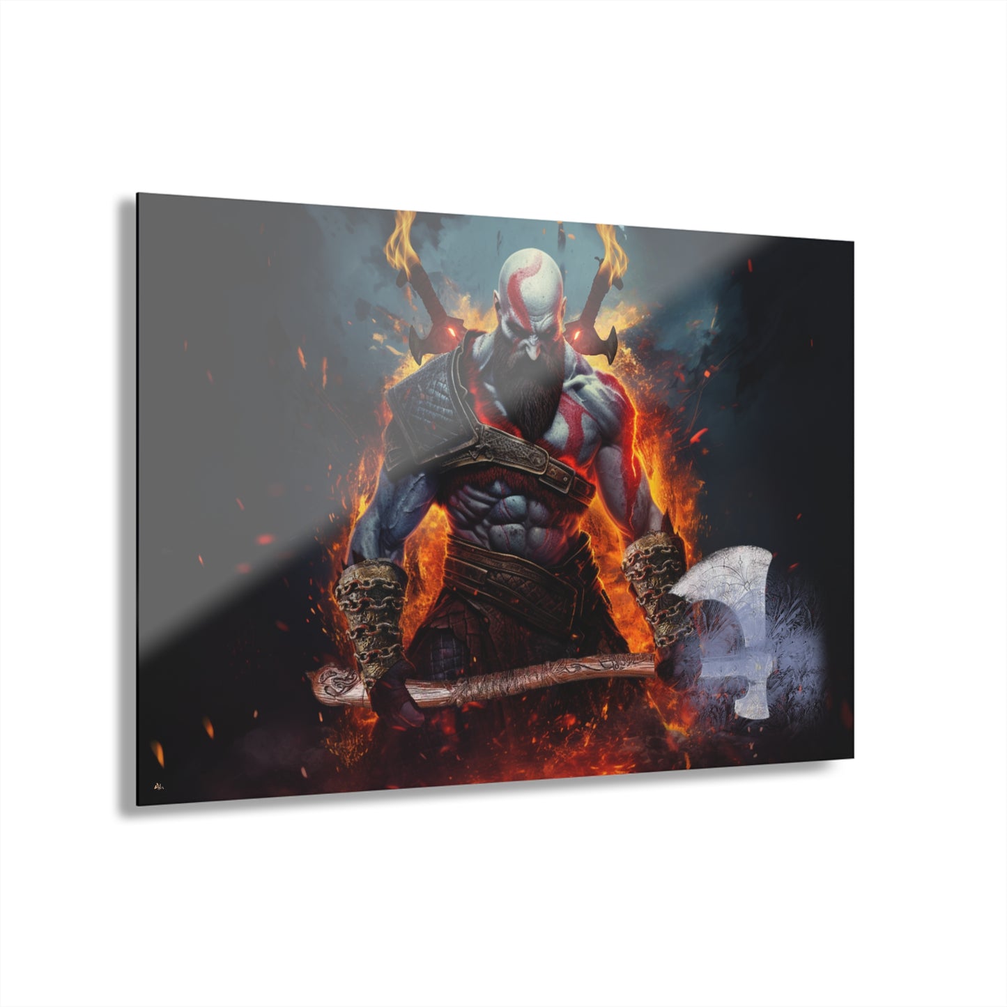 Kratos, God of War, Video Game, Concept Style, Acrylic Wall Art