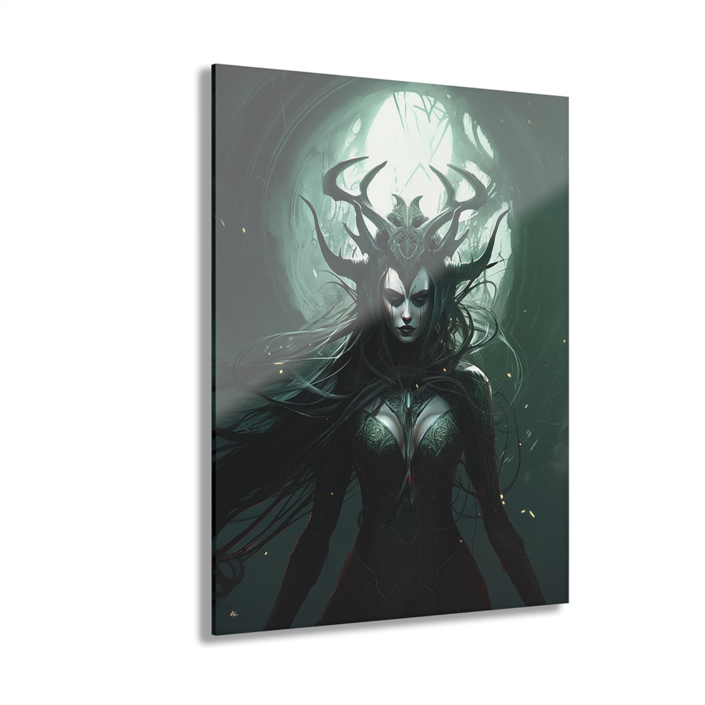 Hela, goddess of death, Norse Mythology, concept style, Acrylic Wall Art