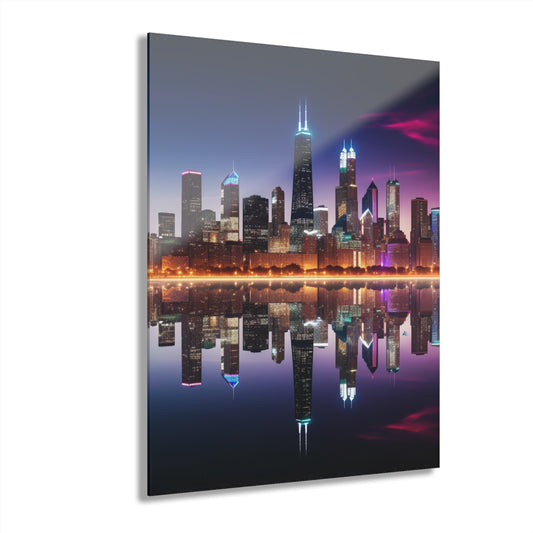 Chicago, Places, Landscape Concept Style, Acrylic Wall Art