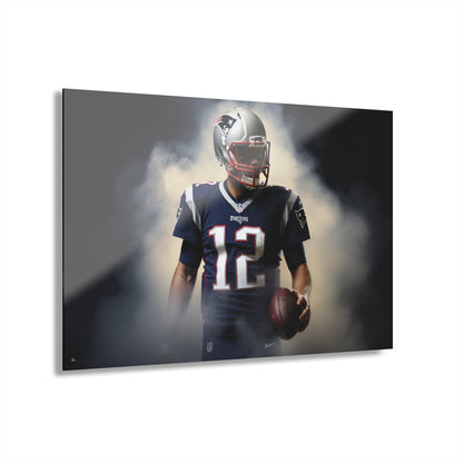 Patriots, Football Fan, TB12 Smoke Concept Style, Acrylic Wall Art