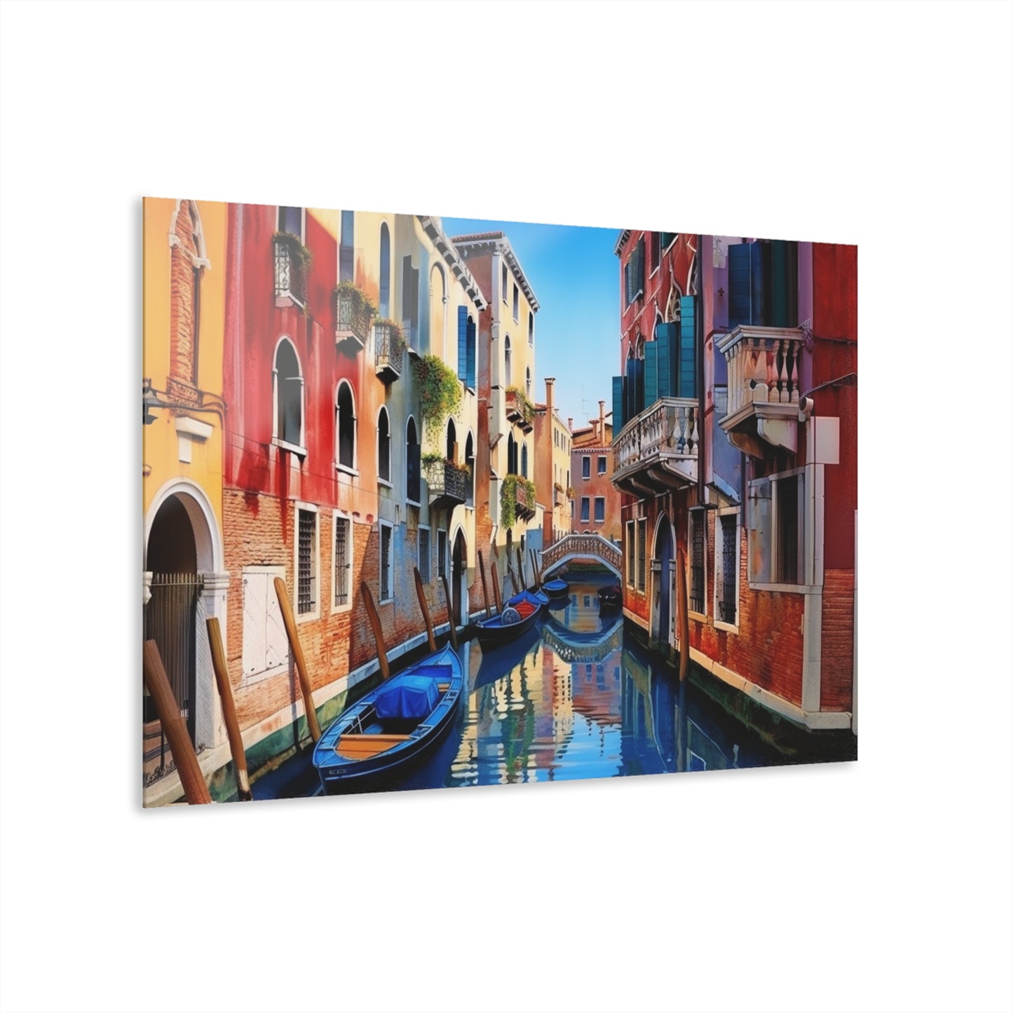 Venice Canal, Landscape, Location, Concept, Acrylic Wall Art