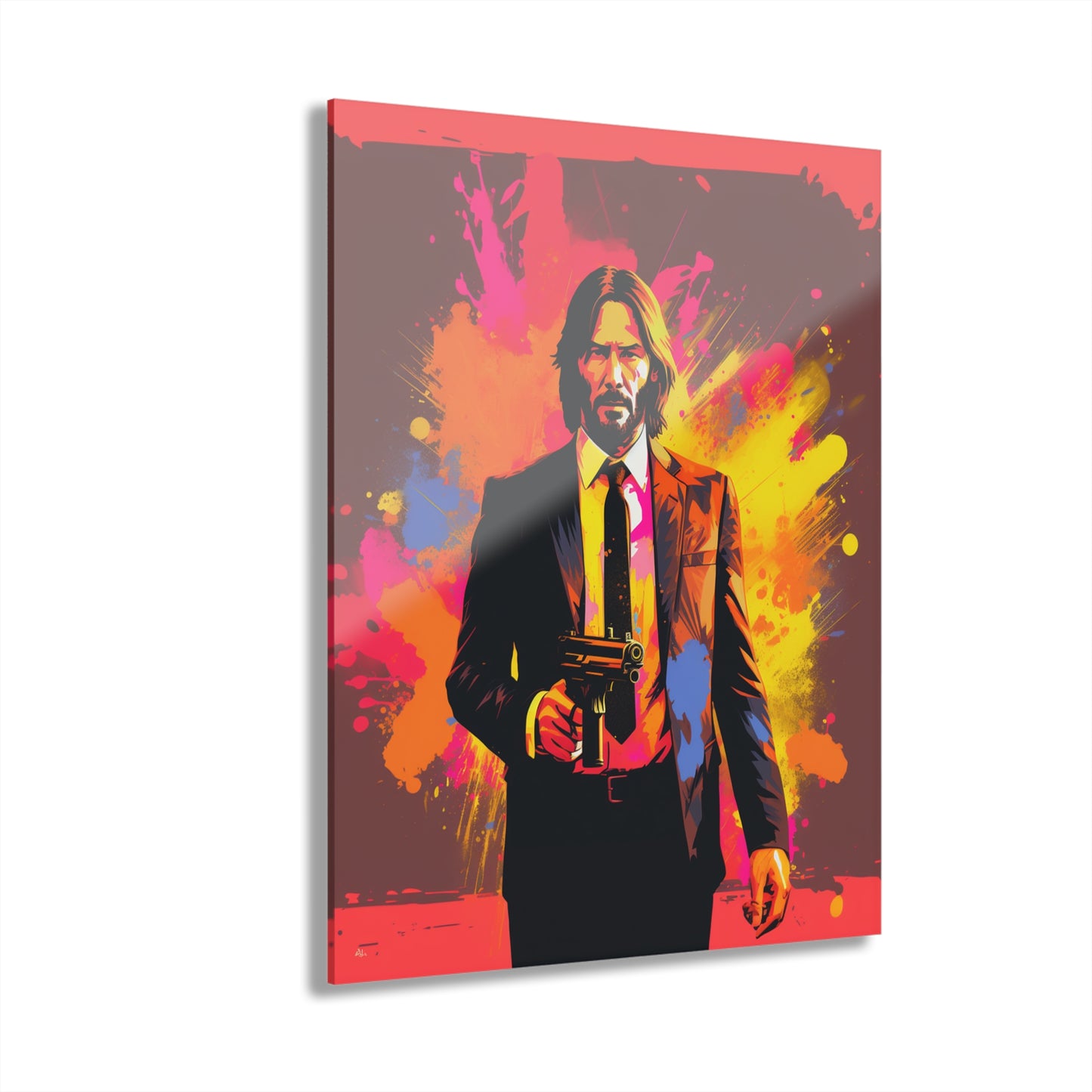 Mr. Wick, John Wick Movie, Colorsplash Concept Style, Acrylic Wall Art