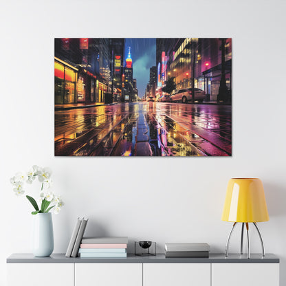 Wet City Canvas Art