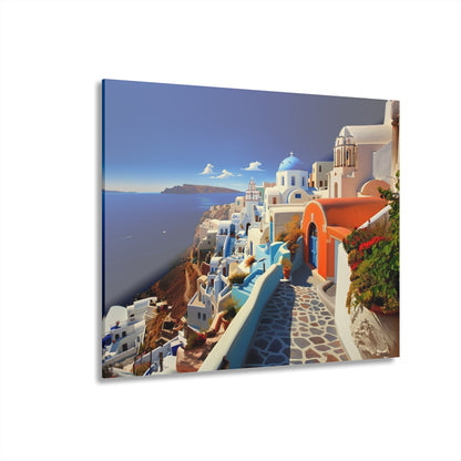 Santorini, Landscape, Concept, Acrylic Wall Art