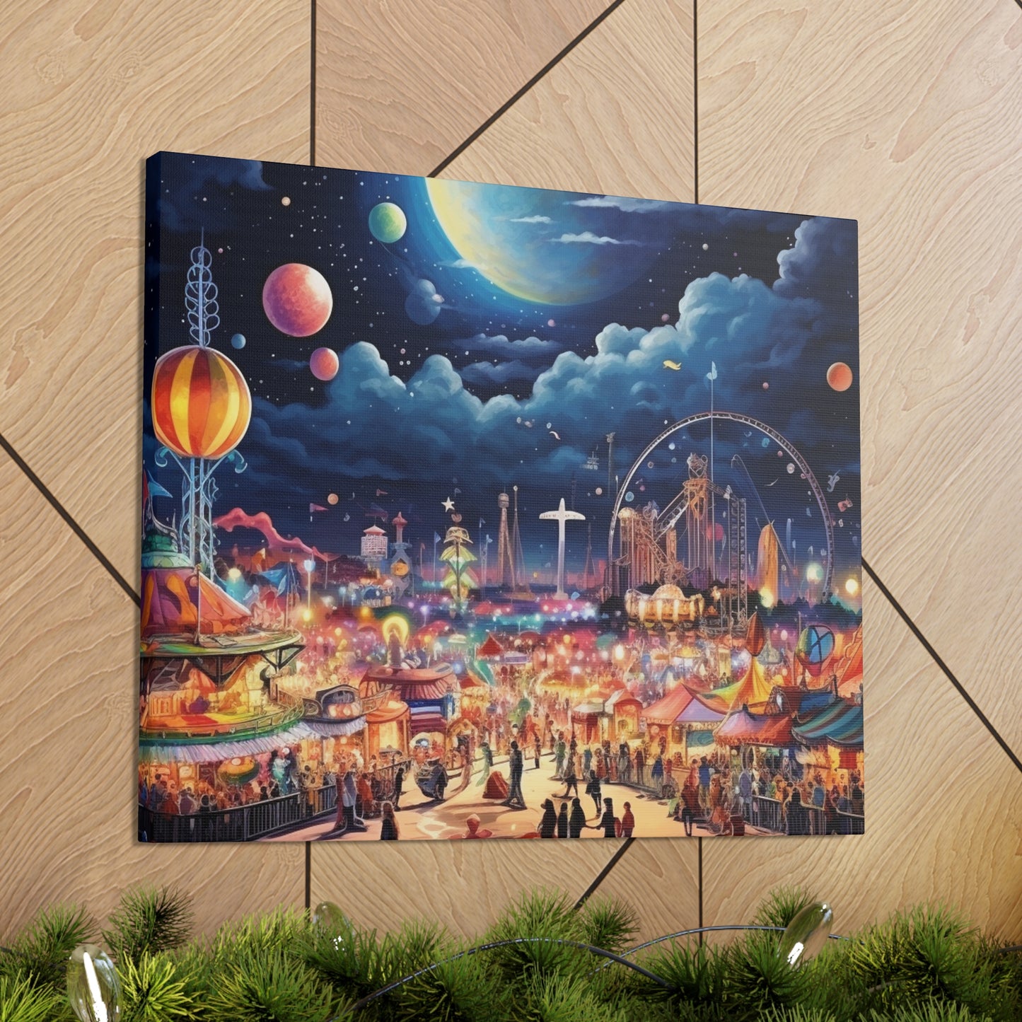 Space Carnival Canvas Art