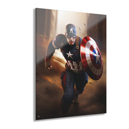 Captain America, Chris Evans, Marvel Color Splash, Concept Style, Acrylic Wall Art