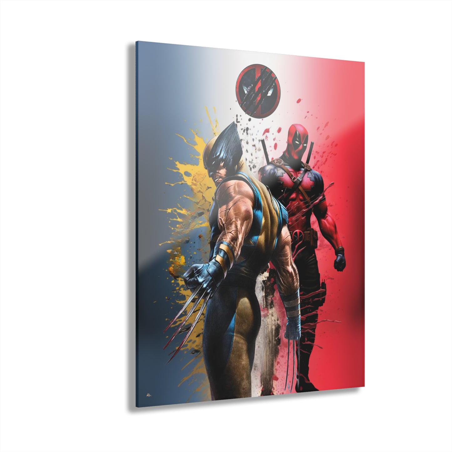 Deadpool, Wolverine, Fan Colorsplash Concept, Acrylic Wall Art