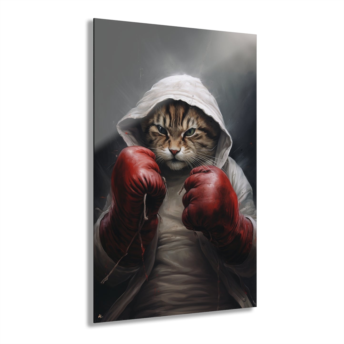 Gritty Kitty, No Background, Cat, Animal Concept Style, Acrylic Wall Art