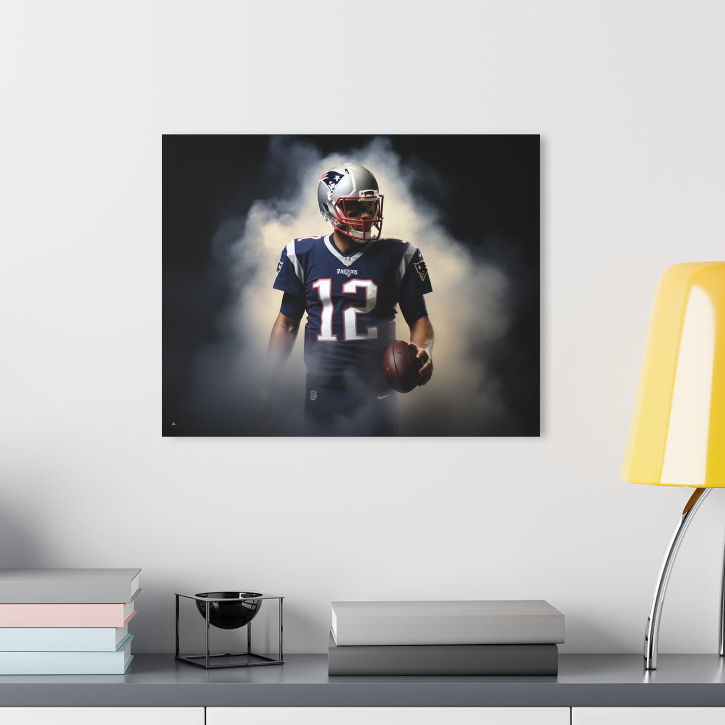 Patriots, Football Fan, TB12 Smoke Concept Style, Acrylic Wall Art