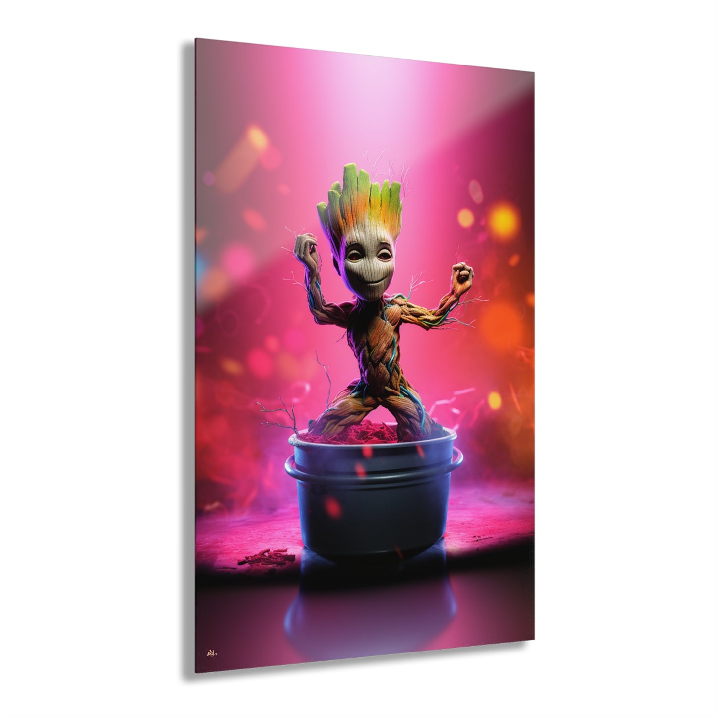 Dance Party Groot, Pop Culture Concept Style, Acrylic Wall Art