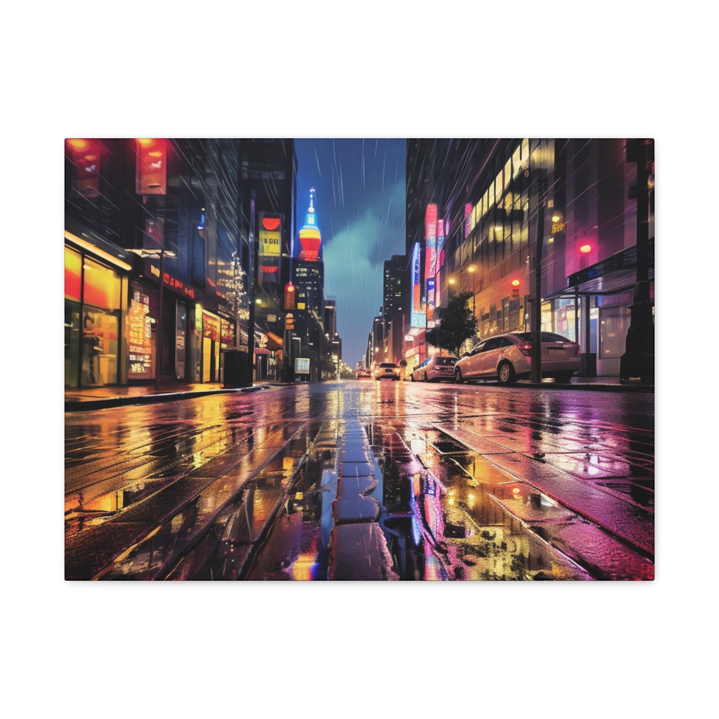 Wet City Canvas Art