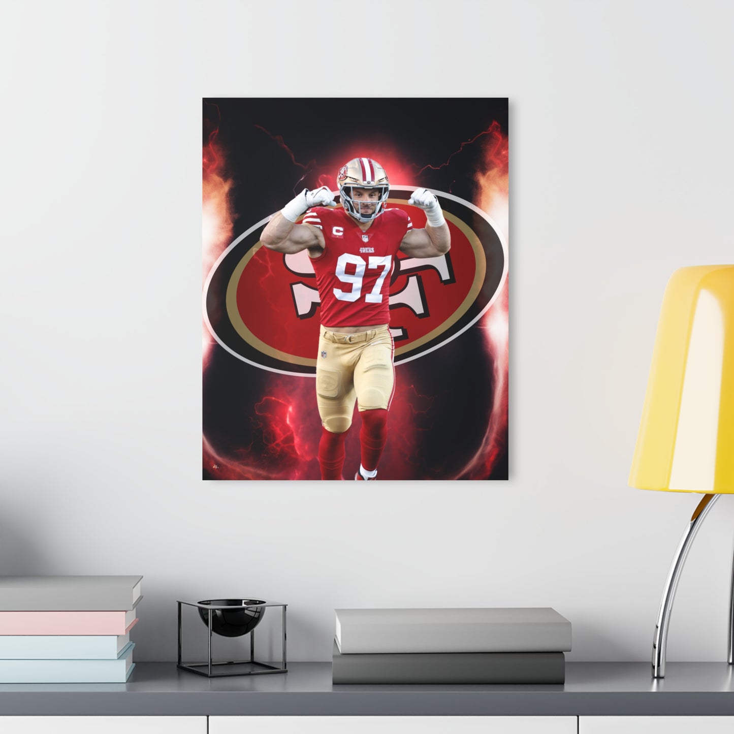 Nick Bosa, 49ers Fan Concept, Acrylic Wall Art