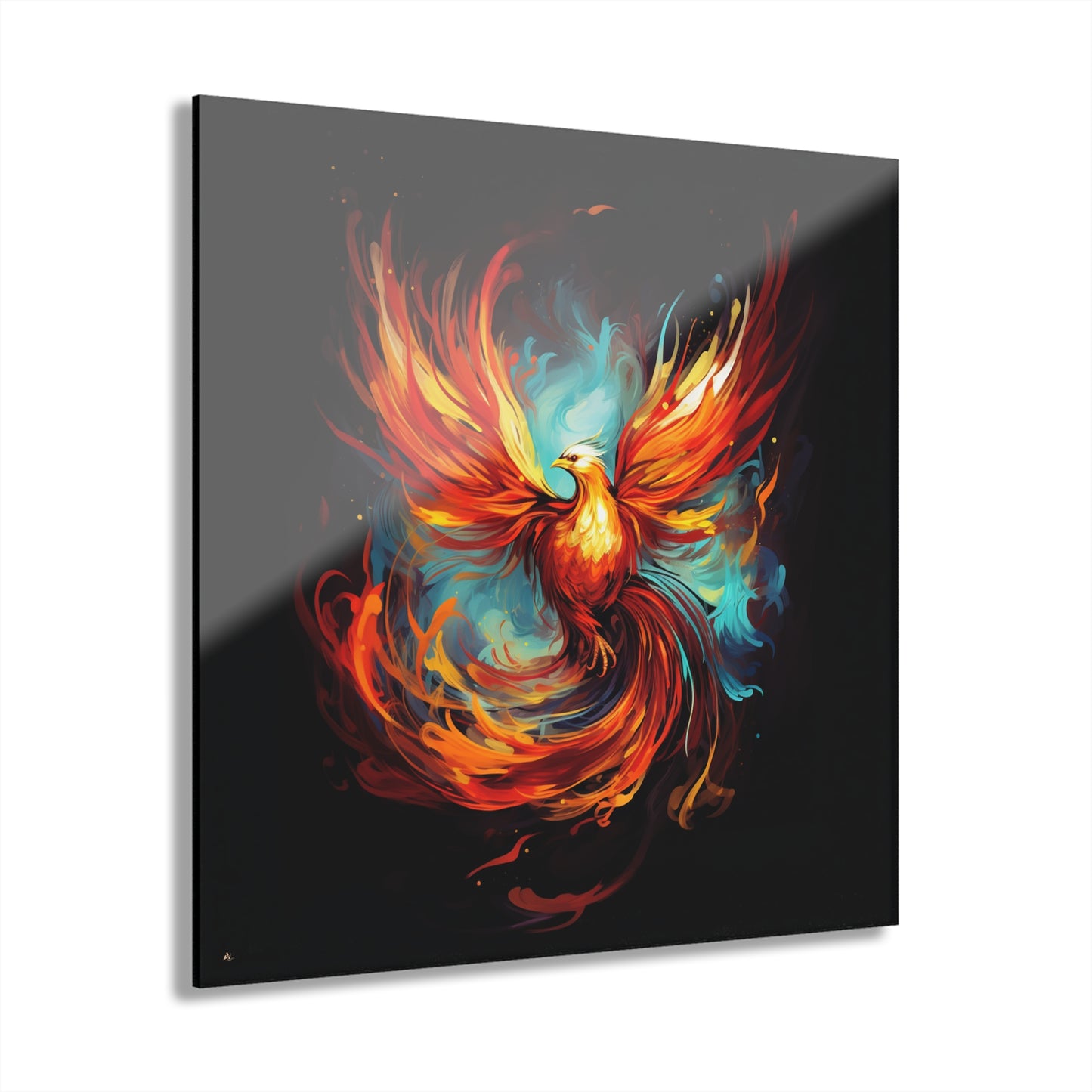 Phoenix Rising, Abstract, Animal Concept Style, Acrylic Wall Art