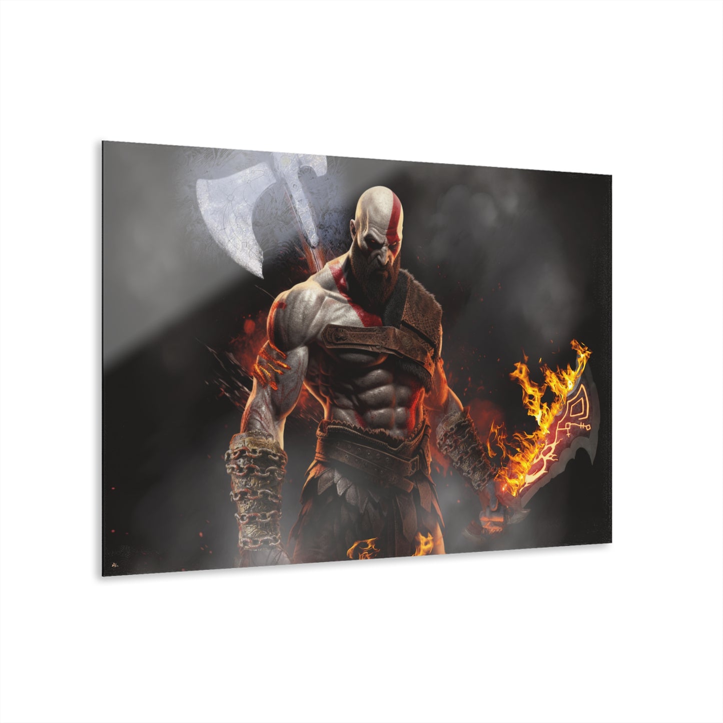 God Of War, Kratos, Video Game, Concept Style, Acrylic Wall Art