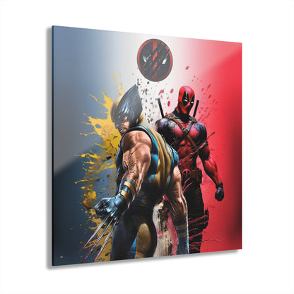 Deadpool, Wolverine, Fan Colorsplash Concept, Acrylic Wall Art