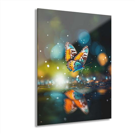 Reflection, Butterfly, Animal, Concept, Acrylic Wall Art