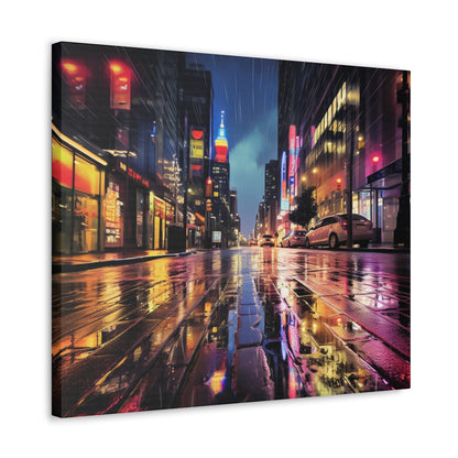 Wet City Canvas Art