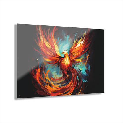 Phoenix Rising, Abstract, Animal Concept Style, Acrylic Wall Art