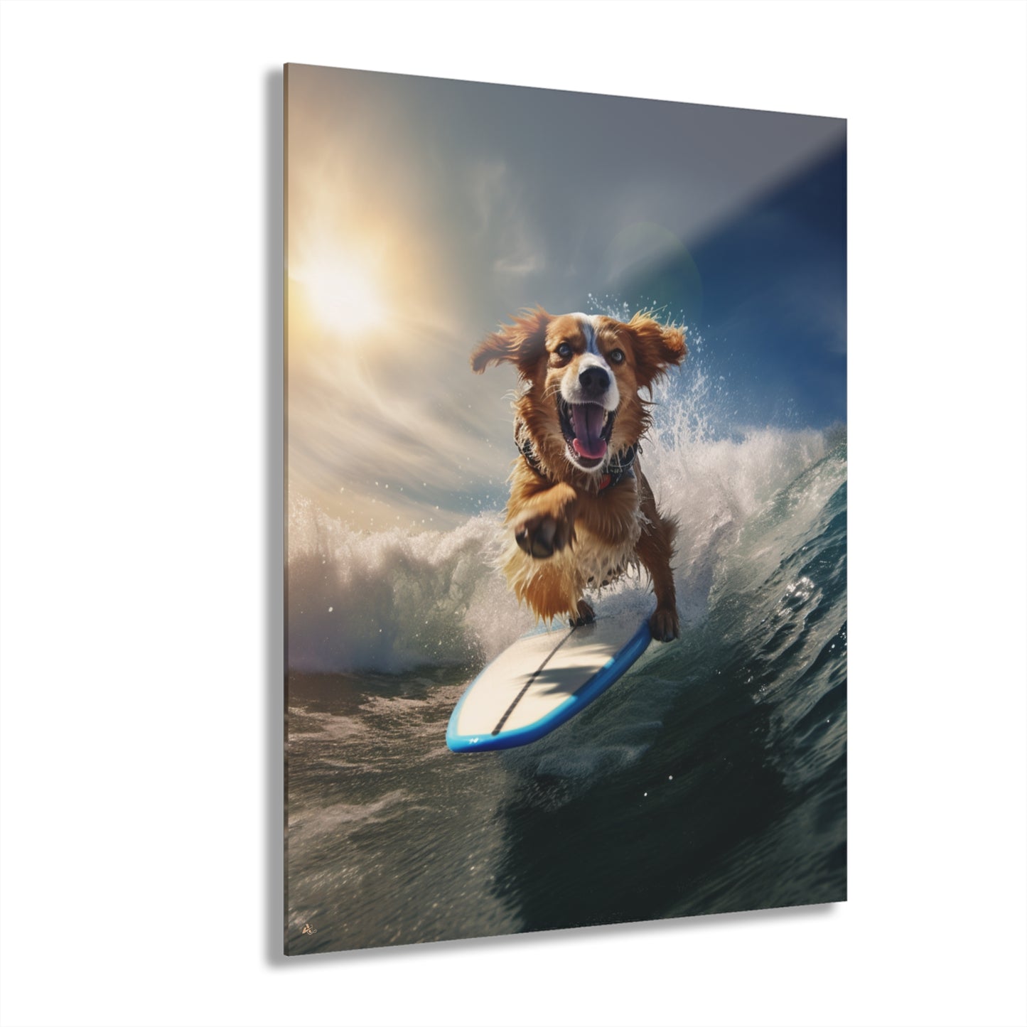 Surf's Pup, Animal Concept Style, Acrylic Wall Art