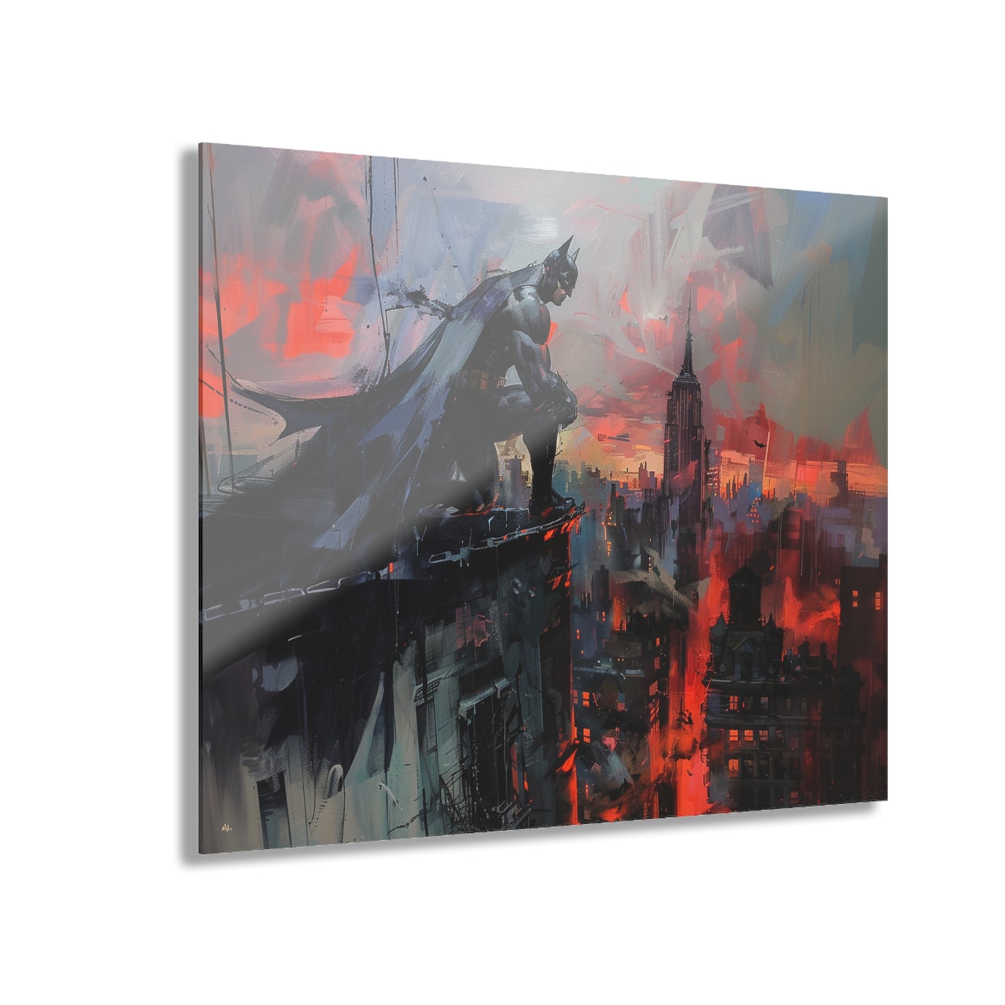 Abstract Knight, Fan Concept Style Batman, Acrylic Wall Art