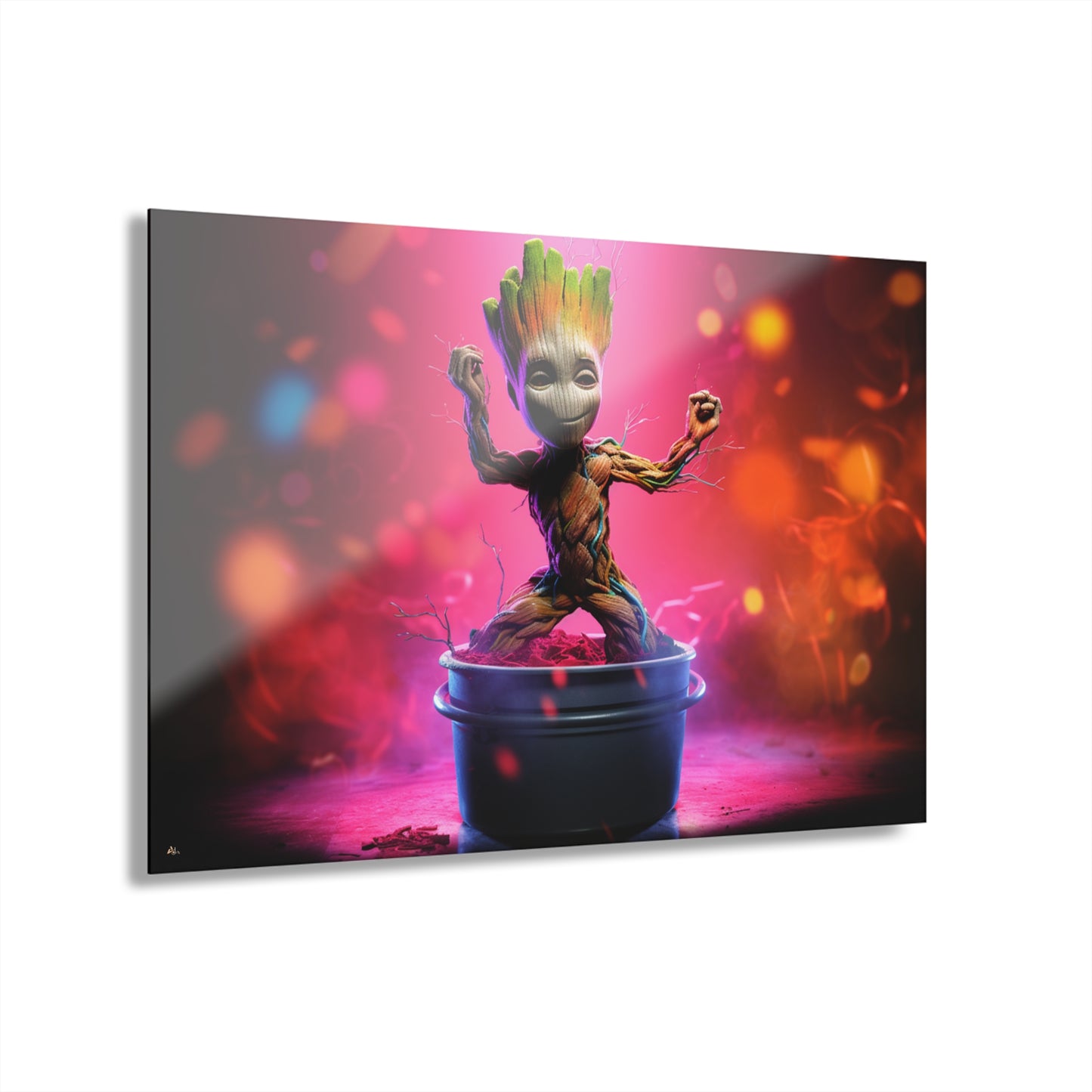 Dance Party Groot, Pop Culture Concept Style, Acrylic Wall Art