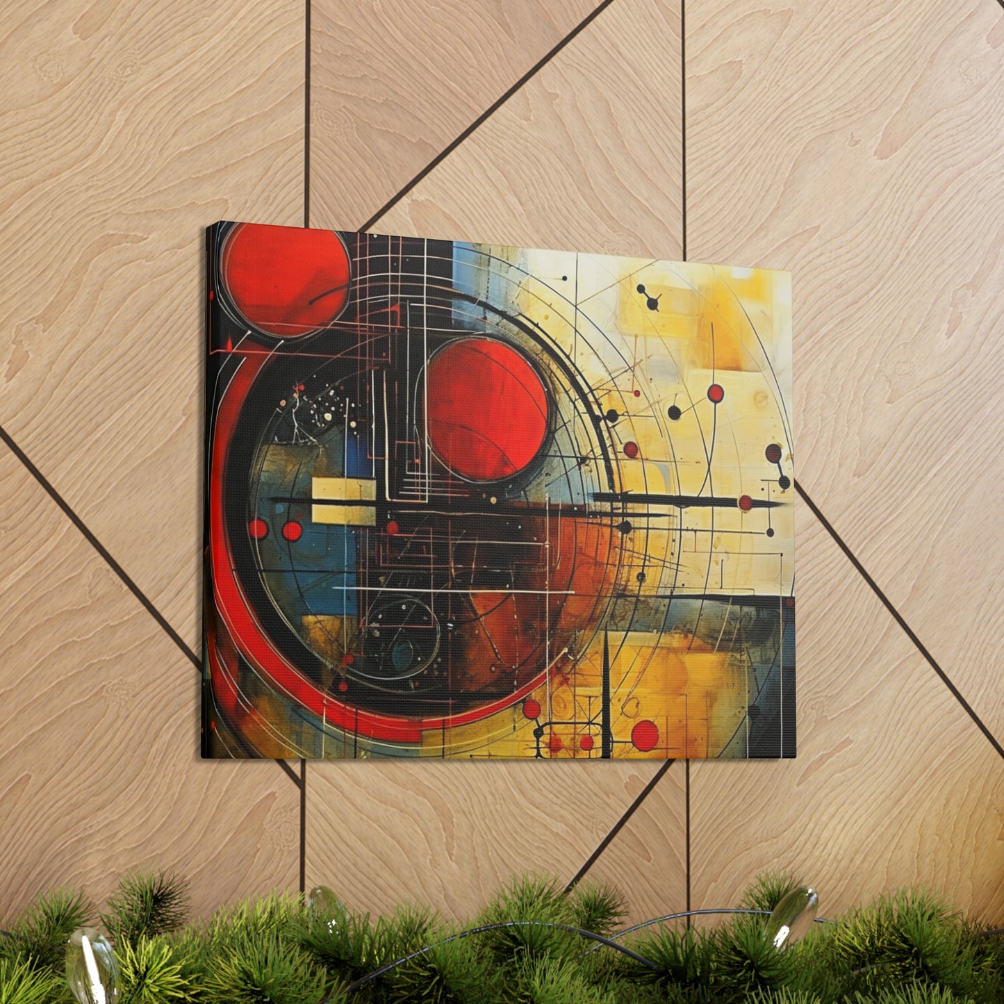 Red Compass Canvas Art