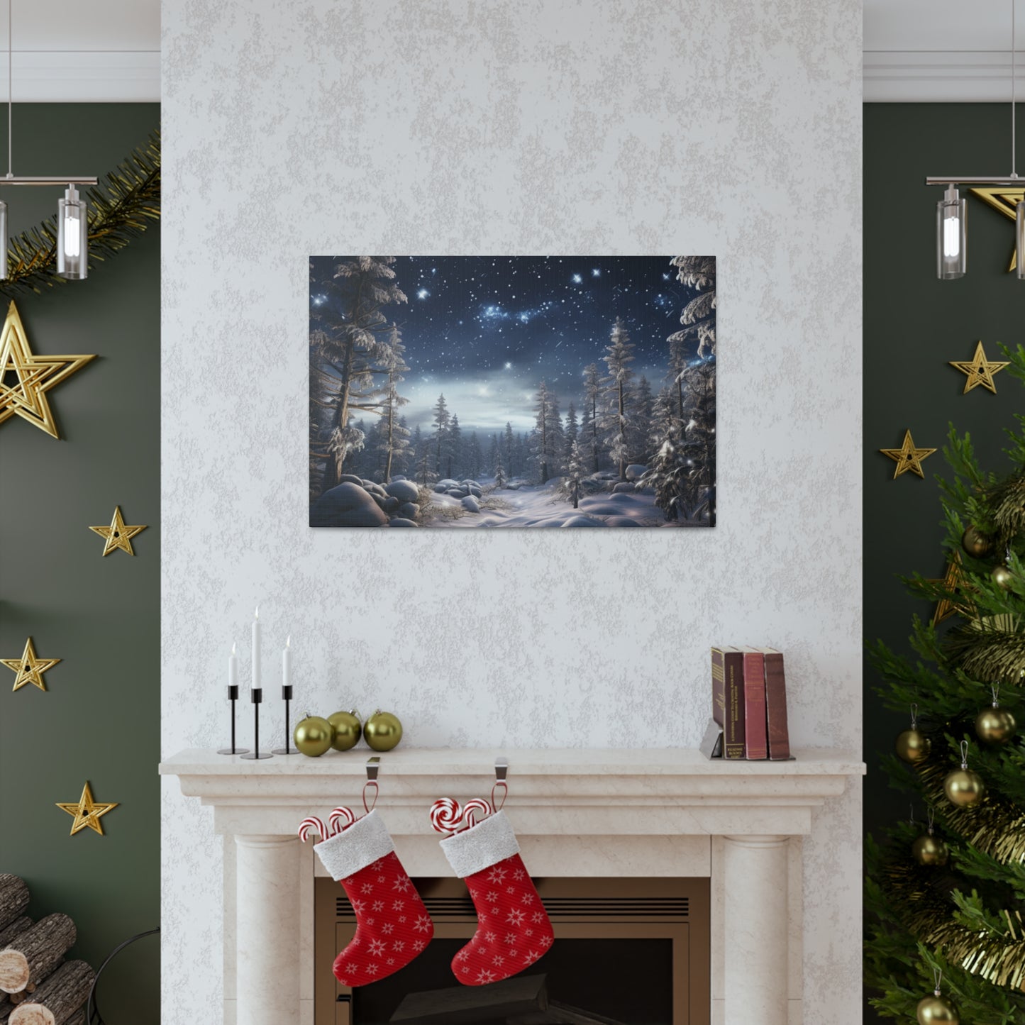 Celestial Snow Canvas Art