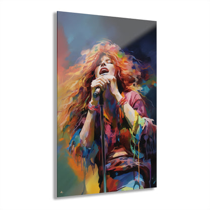 Janis Joplin Concept Style, Color Splash, Acrylic Wall Art