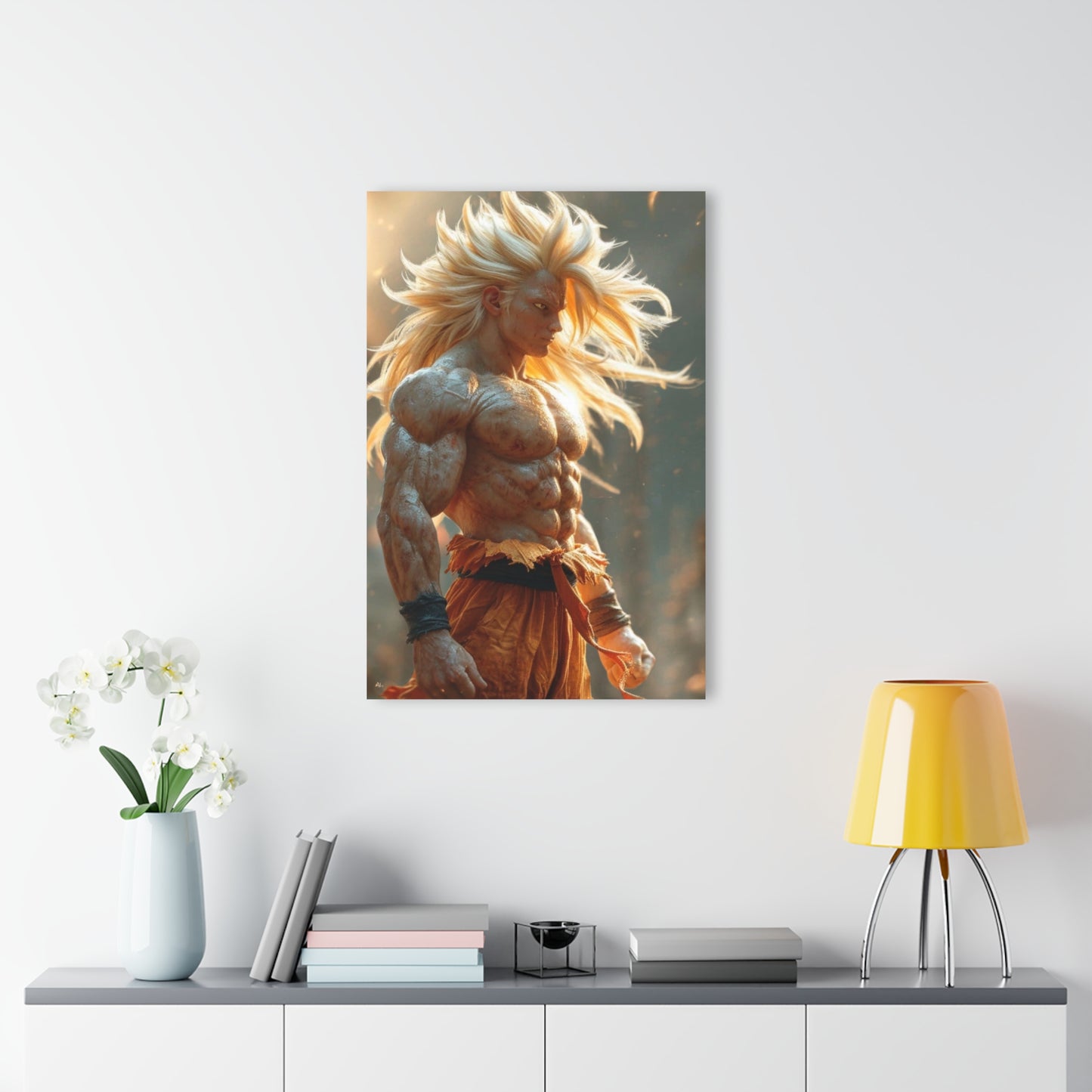 Ultimate Battle, SS3 Goku, Realistic Fan Concept Style, Acrylic Wall Art