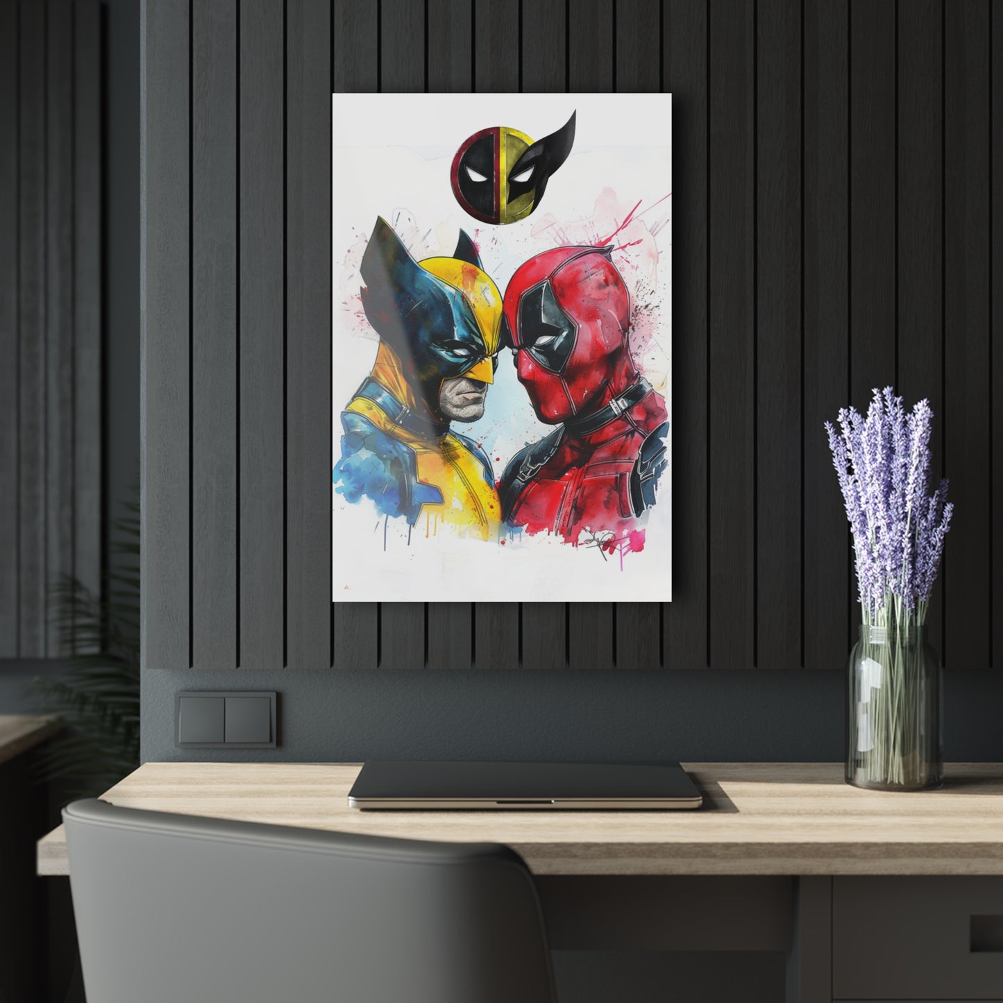 Regenerative Adversaries, Fan Concept Style, Wolverine and Dead Pool, Acrylic Wall Art