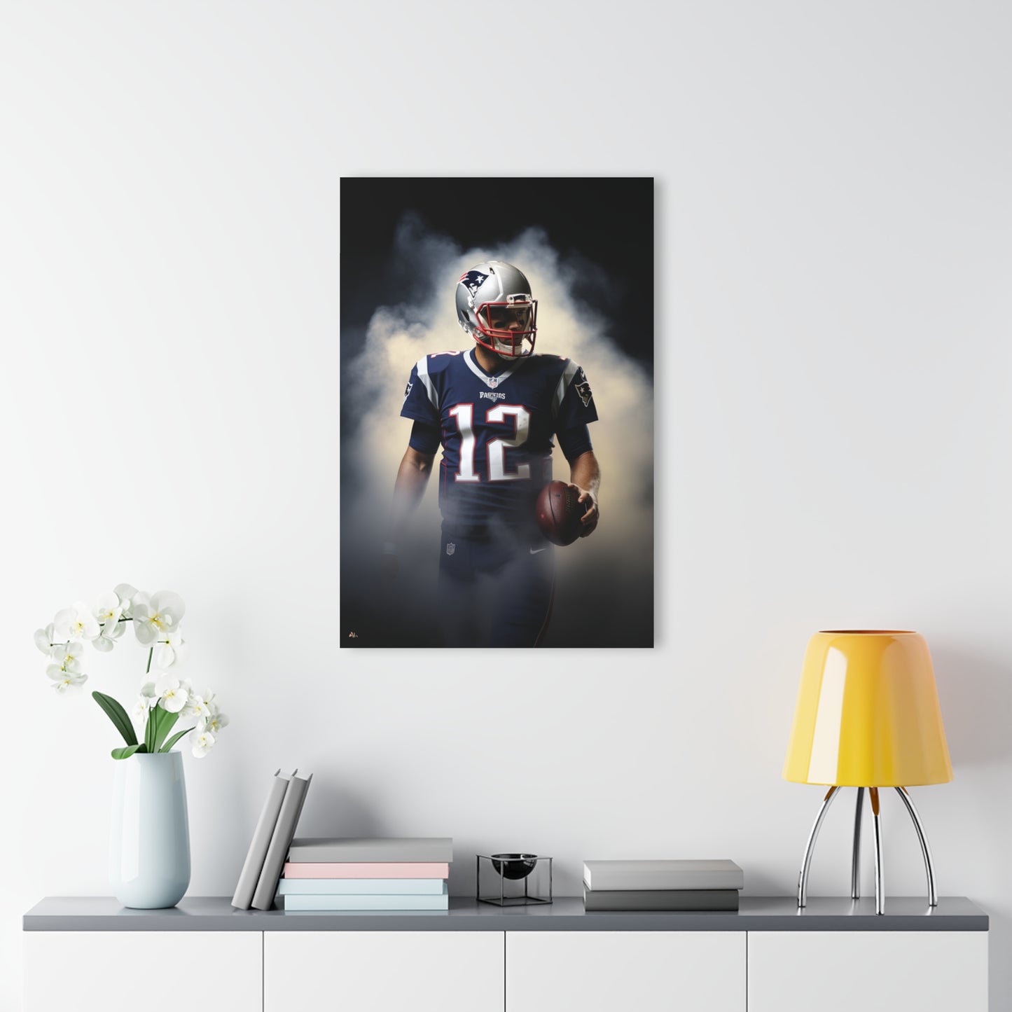 Patriots, Football Fan, TB12 Smoke Concept Style, Acrylic Wall Art