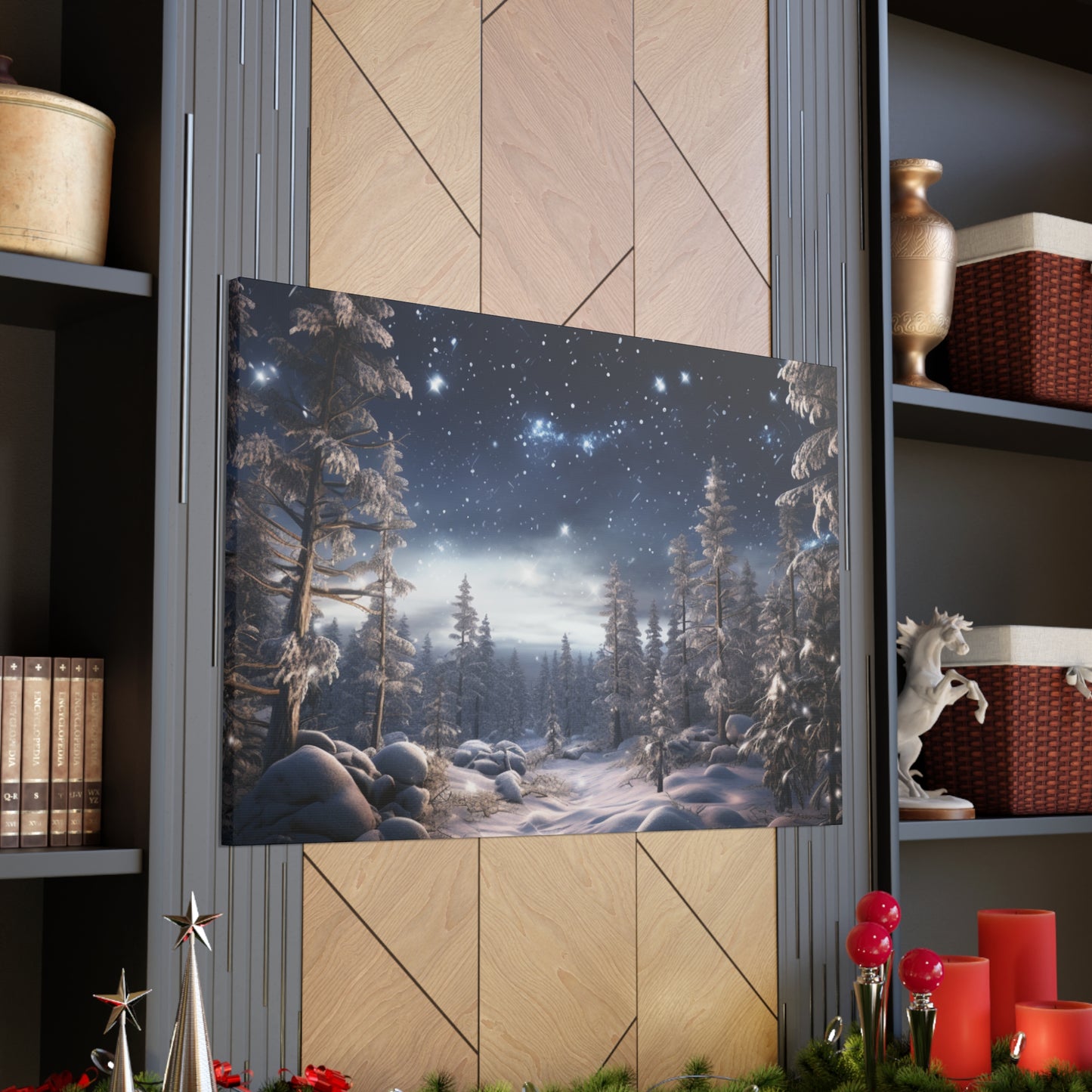 Celestial Snow Canvas Art