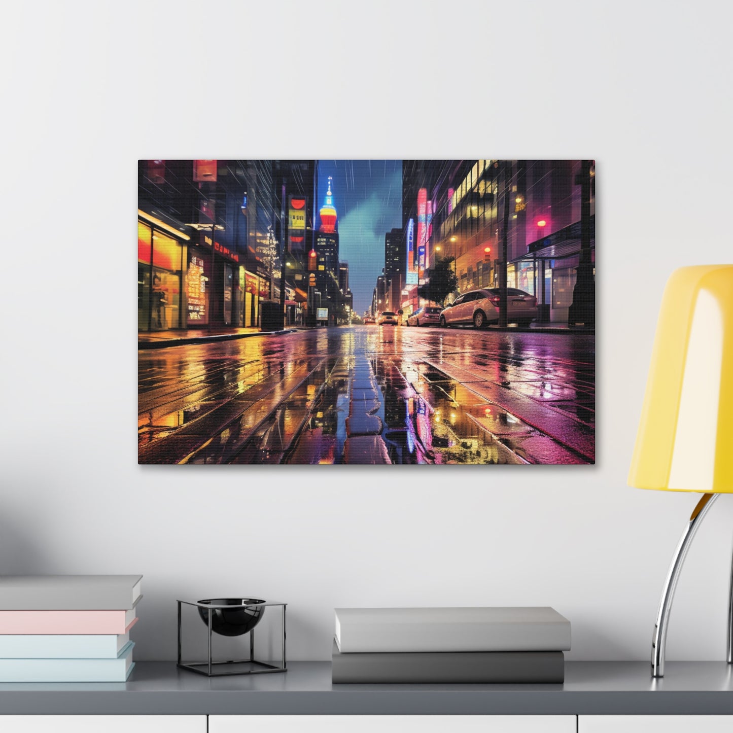 Wet City Canvas Art