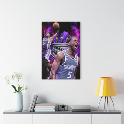 De'Aaron Sac Kings, Color splash, Fan Concept Style, Acrylic Wall Art