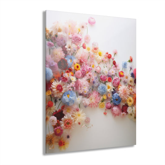 Arranged, Flowers, no background, Concept Style, Acrylic Wall Art