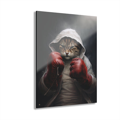 Gritty Kitty, No Background, Cat, Animal Concept Style, Acrylic Wall Art