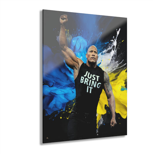 The Rock, Concept Style, Color Splash, Vintage, Acrylic Wall Art