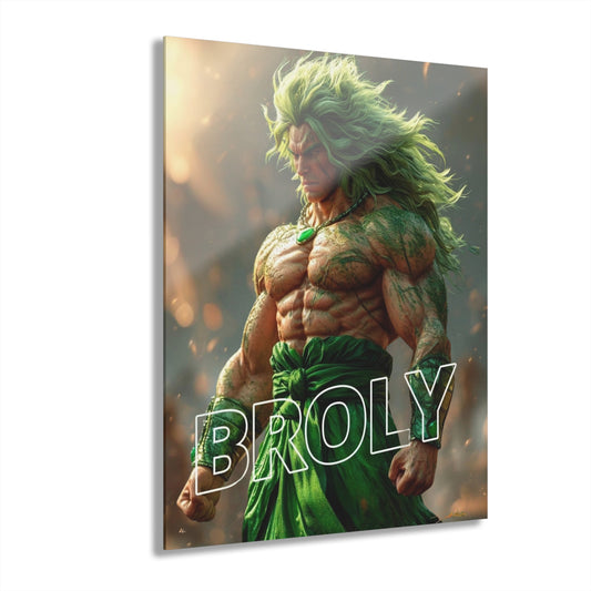 Primal Fear, The Legendary Super Sayian Broly, Realistic Fan Concept Style, Acrylic Wall Art