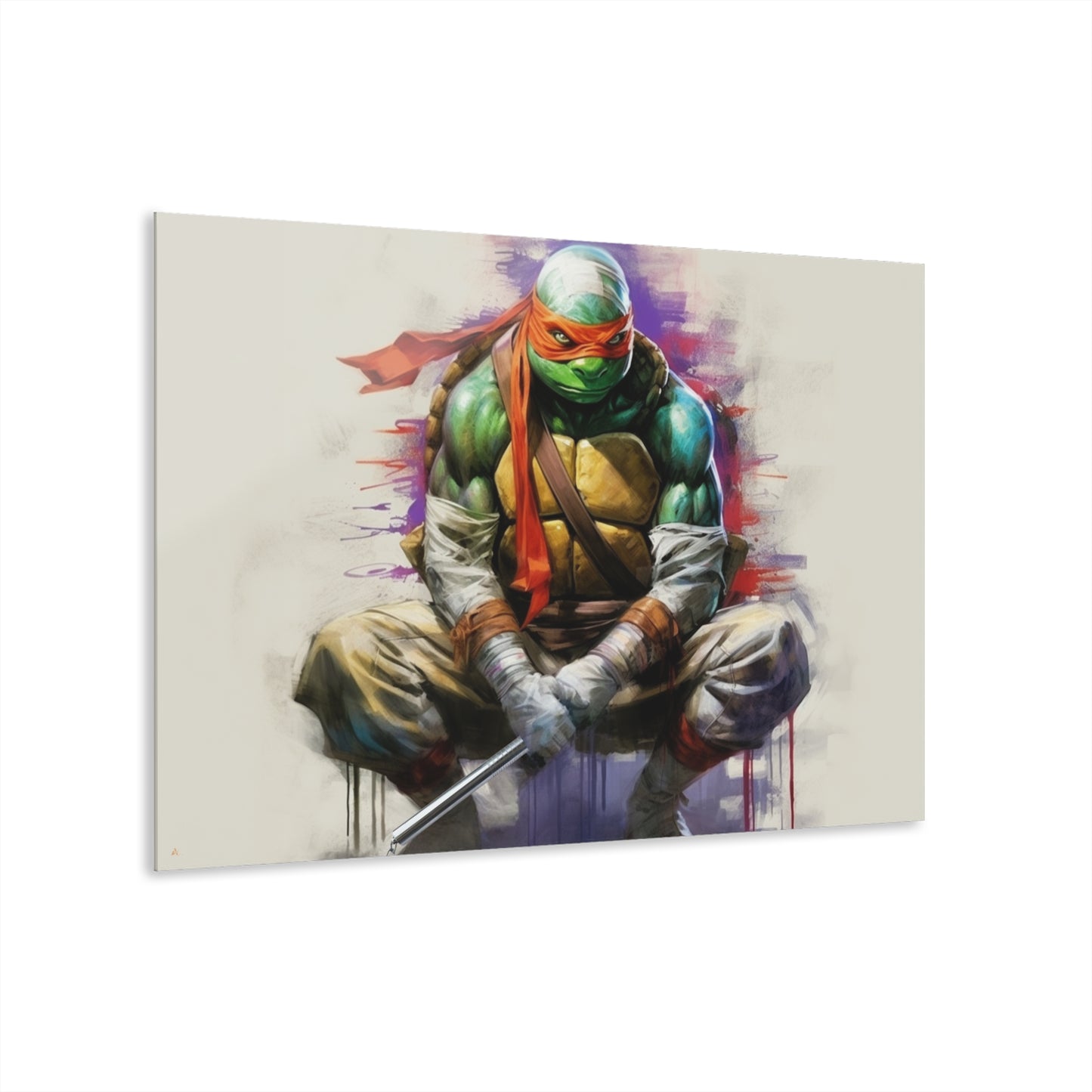 Mikey, TMNT, Color Splash, Concept Style, Acrylic Wall Art