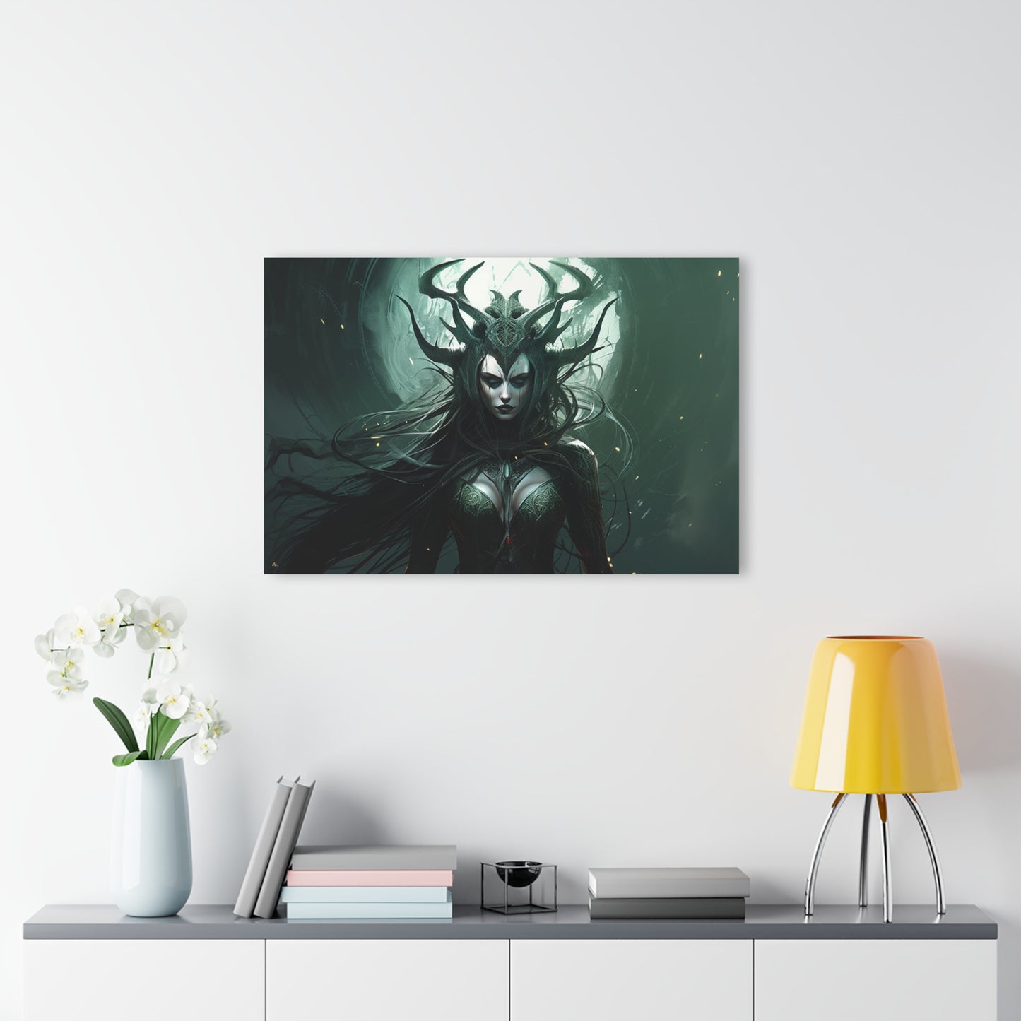 Hela, goddess of death, Norse Mythology, concept style, Acrylic Wall Art