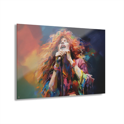 Janis Joplin Concept Style, Color Splash, Acrylic Wall Art