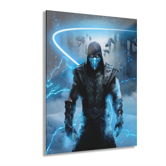 Sub-Zero, Mortal Kombat, Video Game Color Splash, Concept Style, Acrylic Wall Art