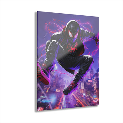 Spiderverse, Miles Morales Color Splash, Concept Style, Acrylic Wall Art